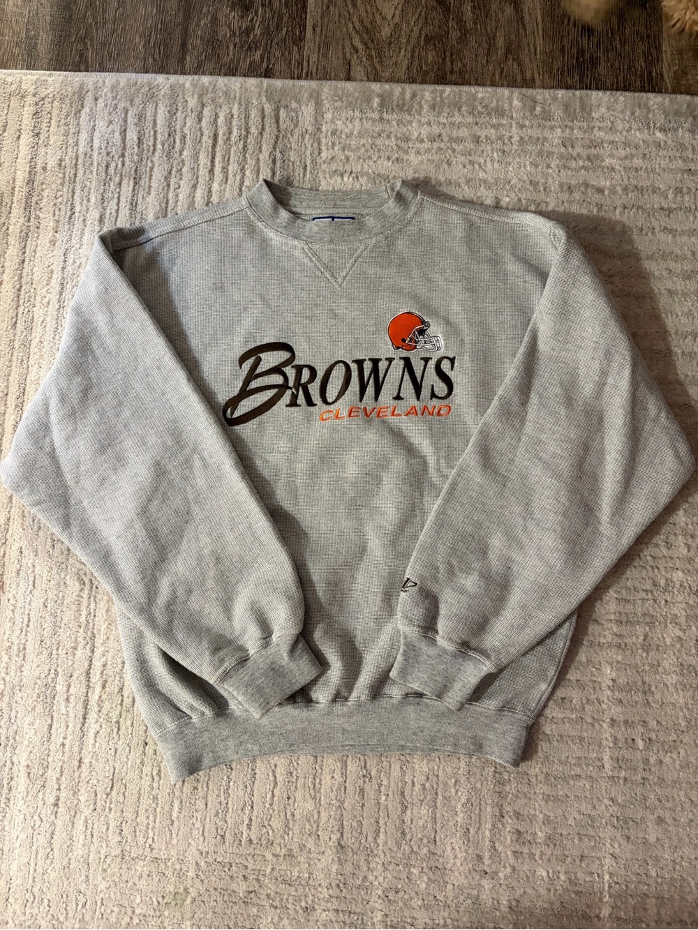 Cleveland Browns Gray Crewneck Logo Athletic Medium